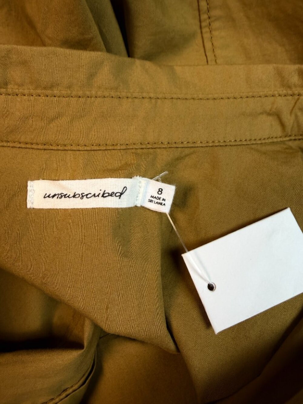NWT Unsubscribed by AEO Utility Safari Shorts Romper Sz 8 Cotton TieWaist New - Picture 4 of 6